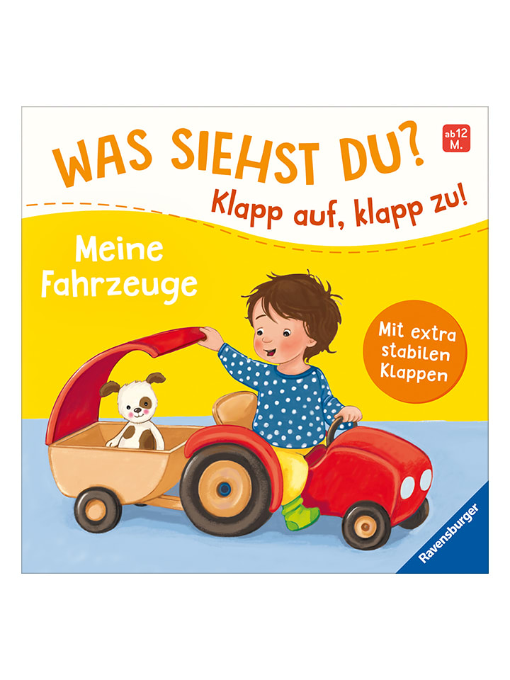 Pappbilderbuch "Was siehst du? Klapp auf, klapp zu! Meine Fahrzeuge"