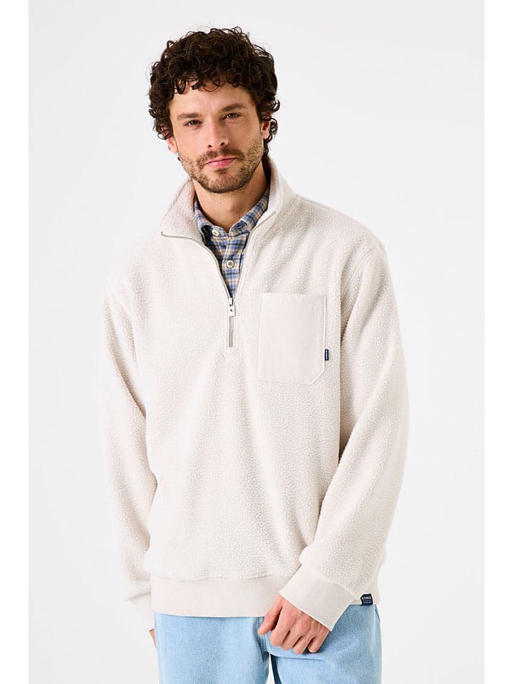 Pleecepullover in Creme