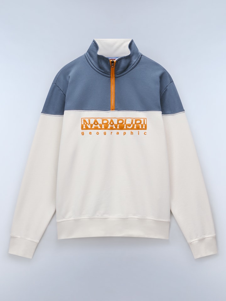 Sweatshirt "Saturnia" in Blau/ Creme