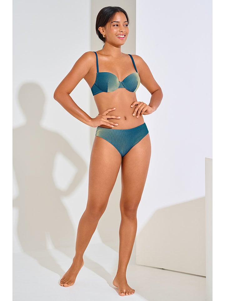 Biustonosz bikini w kolorze morskim