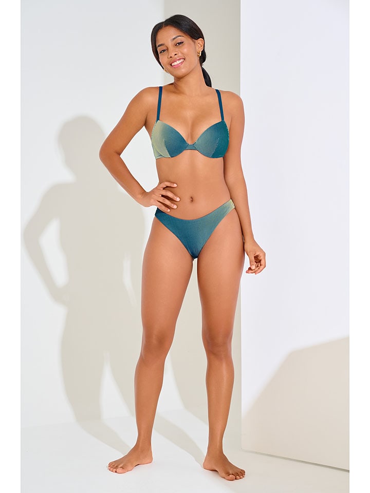 Figi bikini w kolorze morskim