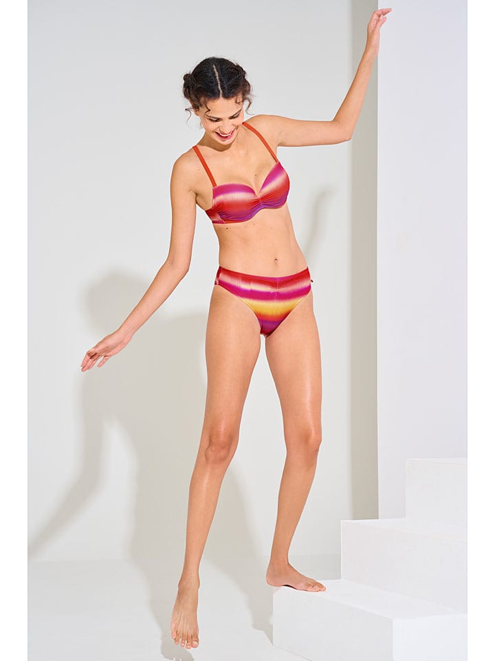Bikini-Hose in Rot/ Lila/ Gelb