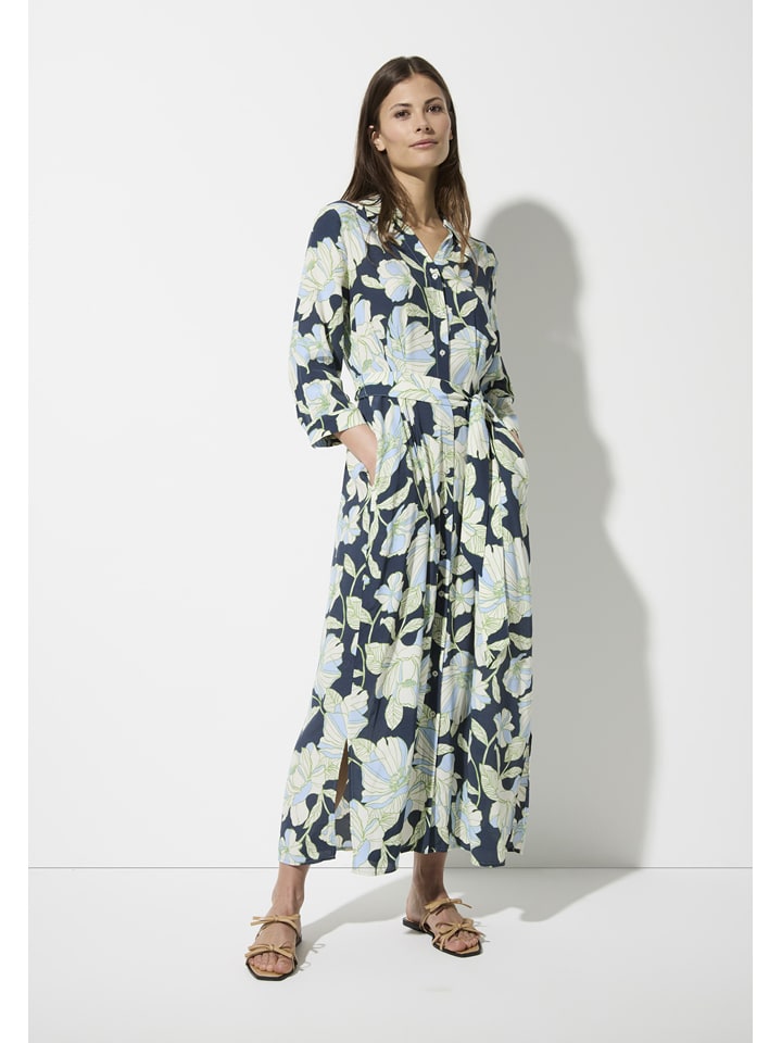 Jurk donkerblauw/lichtblauw