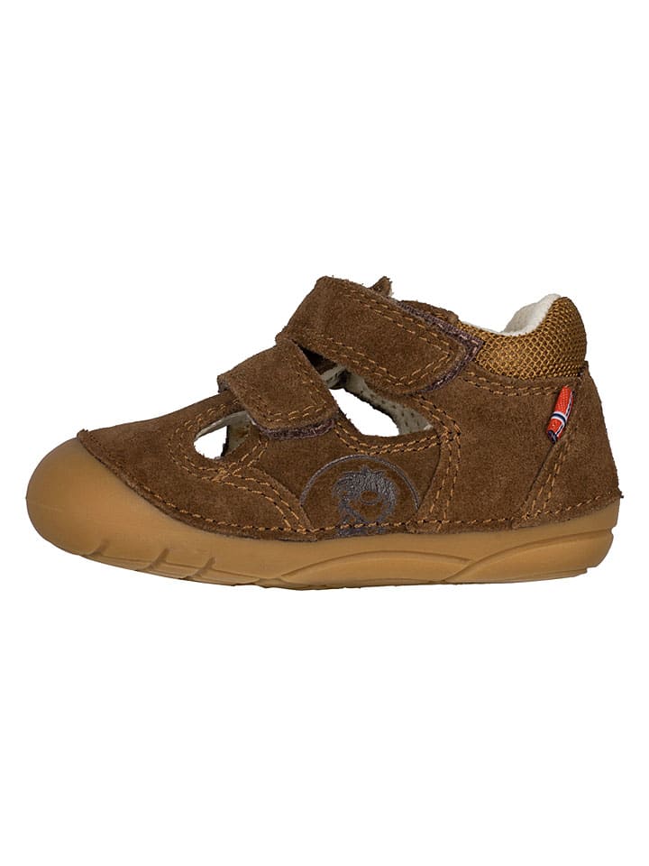 Leder-Halbsandalen "Oppland" in Braun