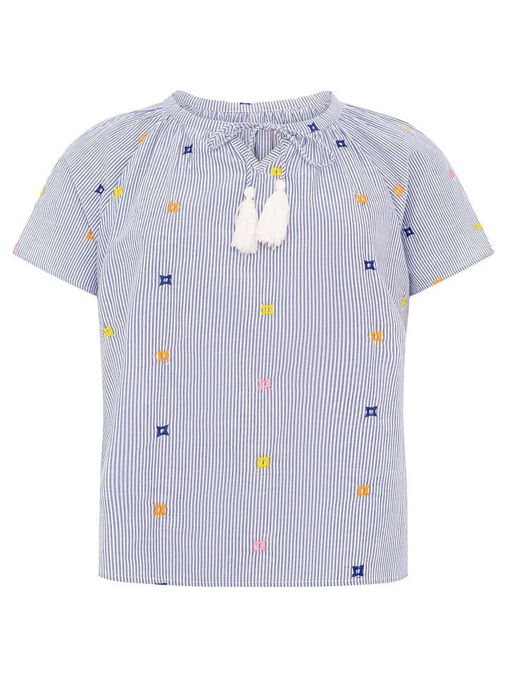 Bluzka "Stripe & Stitch" w kolorze niebieskim