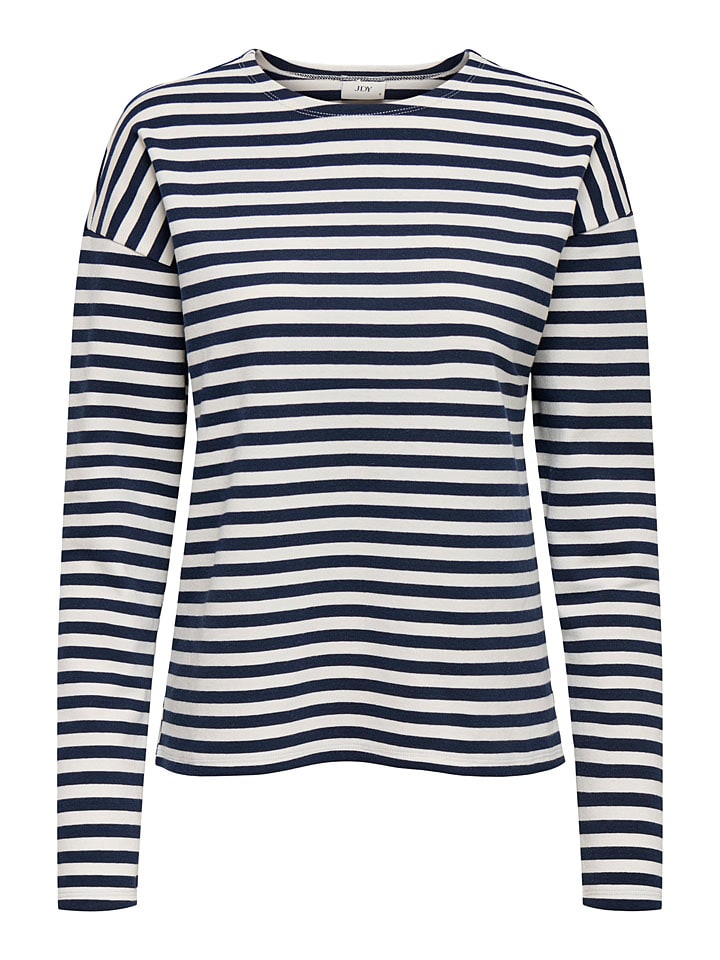 Longsleeve "Isa" donkerblauw/wit