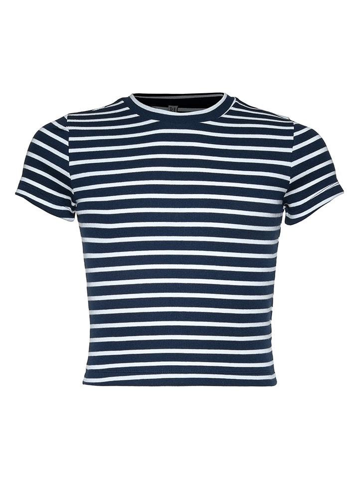 Shirt donkerblauw/wit