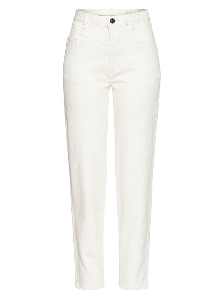Jeans - Mom fit - in Weiß