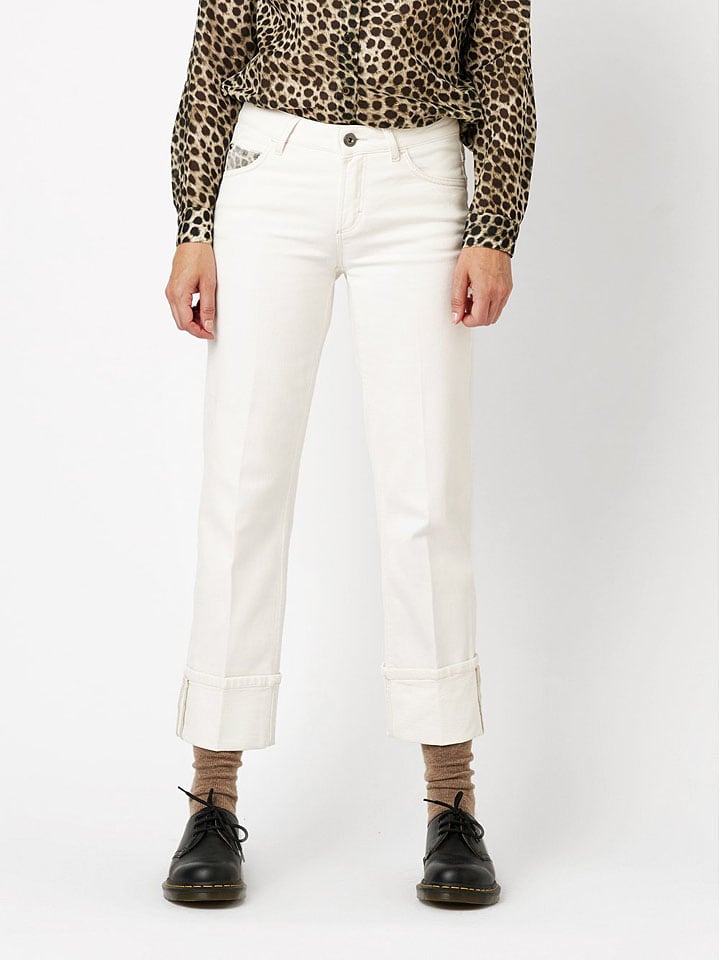 Jeans - Relaxed fit - in Creme