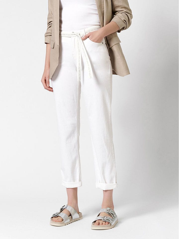 Dżinsy - Relaxed fit - w kolorze białym