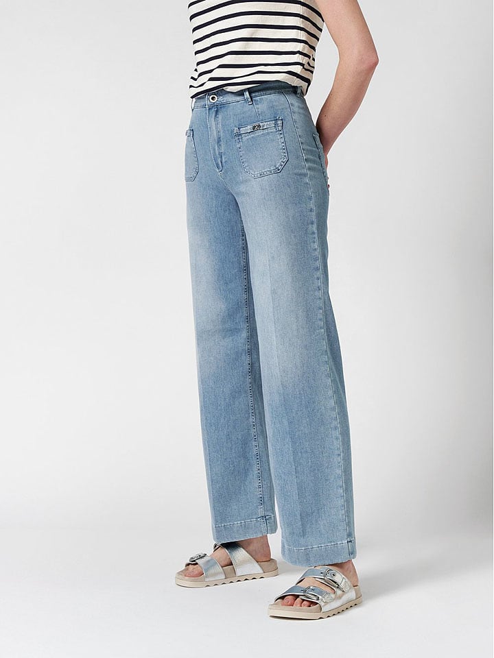 Dżinsy - Wide Leg fit - w kolorze błękitnym