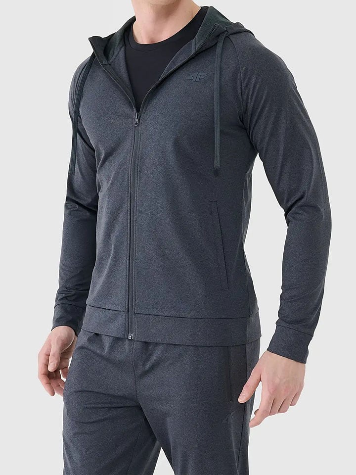 Sweatjacke in Anthrazit