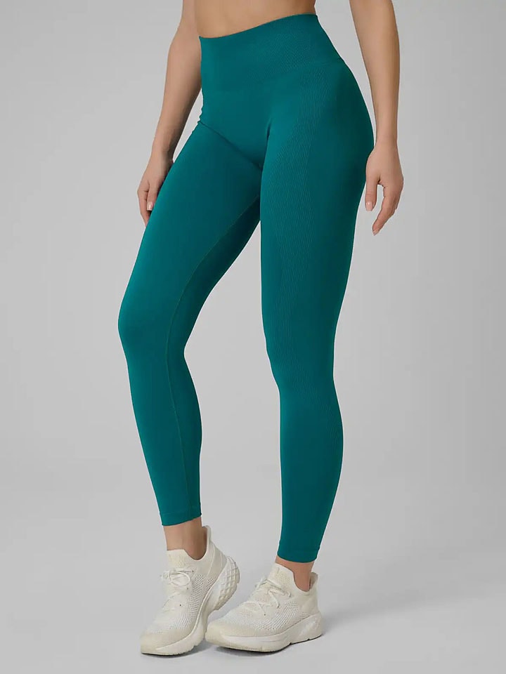 Legginsy sportowe w kolorze turkusowym