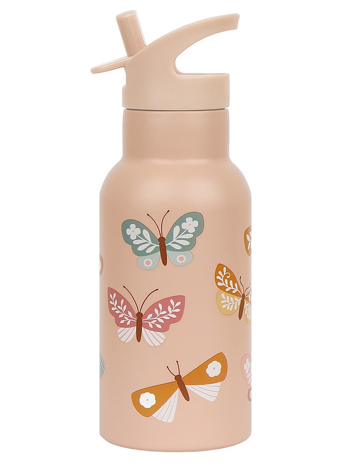 Trinkflasche "Butterflies" in Beige - 350 ml