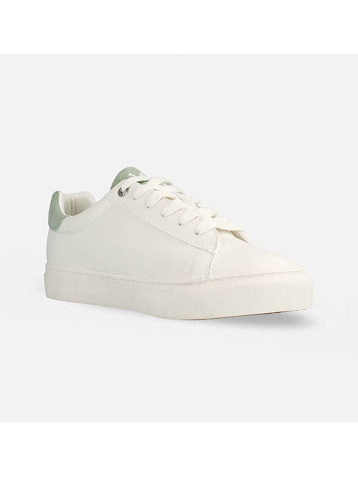 Sneakersy "Maddy" w kolorze biało-zielonym