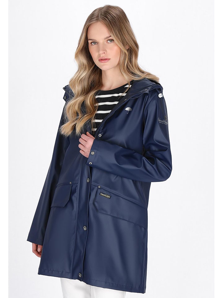 Regenmantel donkerblauw