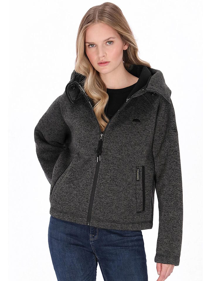 Fleecejacke in Schwarz