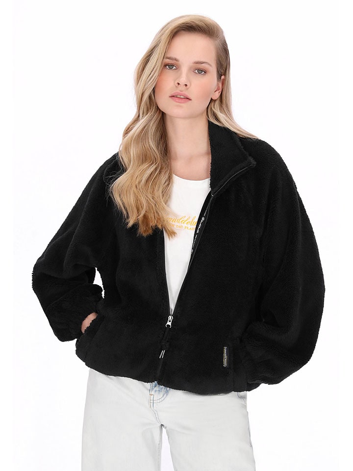Fleecejacke in Schwarz