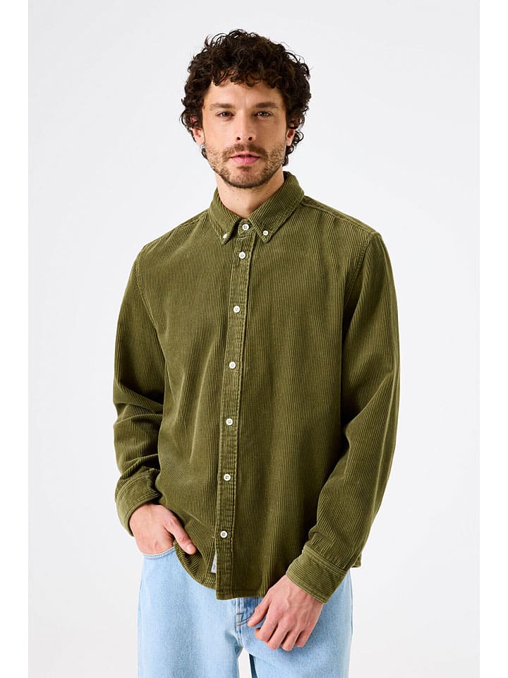 Koszula sztruksowa w kolorze khaki