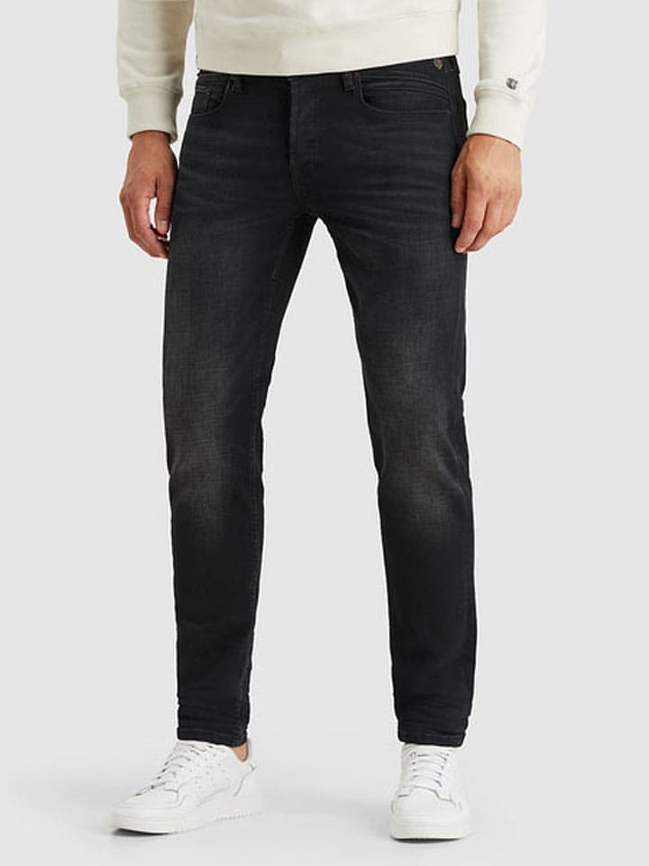 Spijkerbroek - tapered fit - zwart