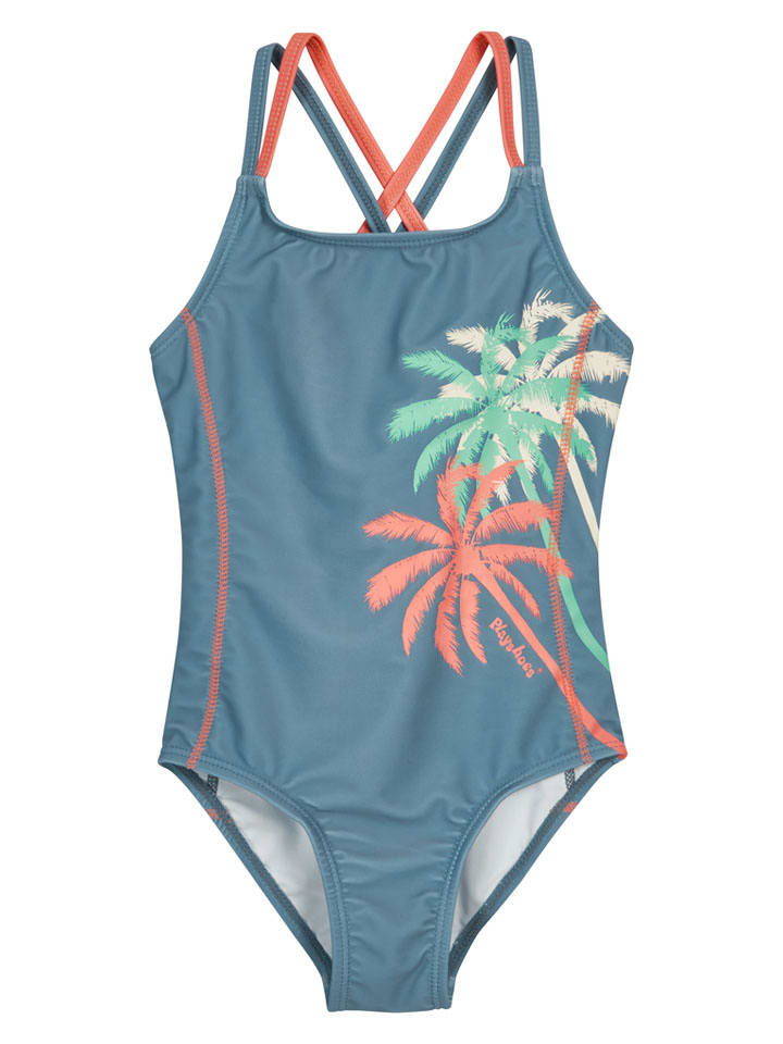 Strój kąpielowy "Palms" w kolorze błękitnym
