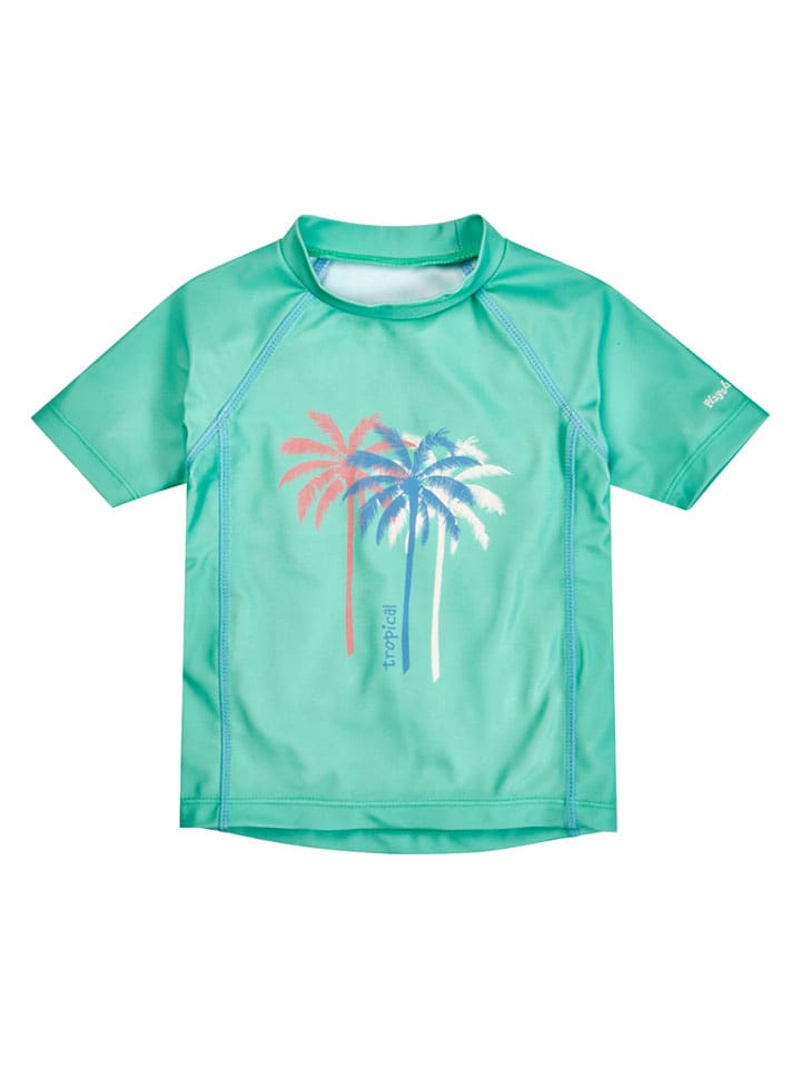 Badeshirt "Palmen" in Mint