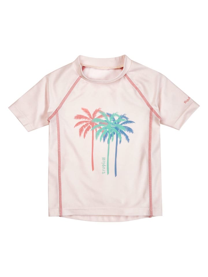 Koszulka kąpielowa "Palms" w kolorze kremowym