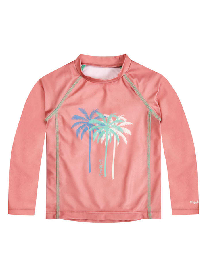 Koszulka kąpielowa "Palms" w kolorze koralowym