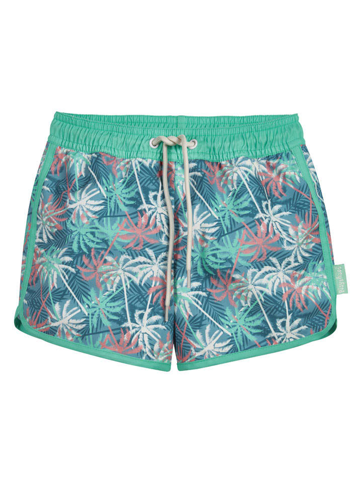 Szorty kąpielowe "Palms" w kolorze zielono-niebieskim