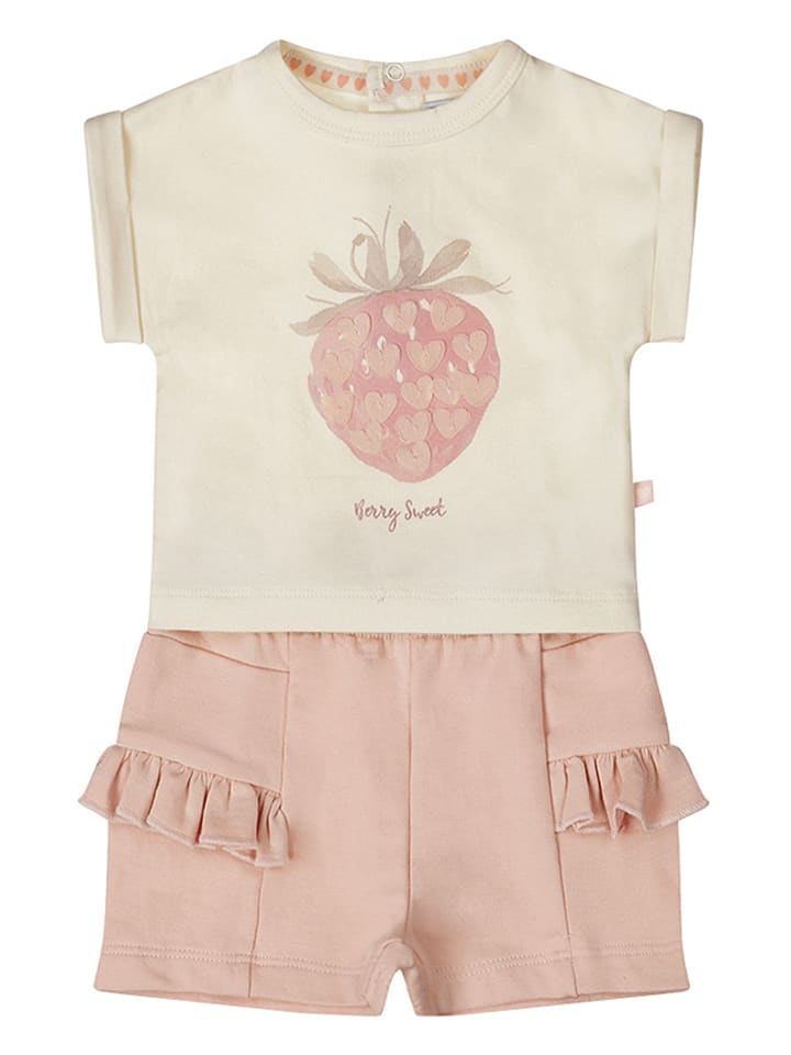2tlg. Outfit in Creme/ Rosa