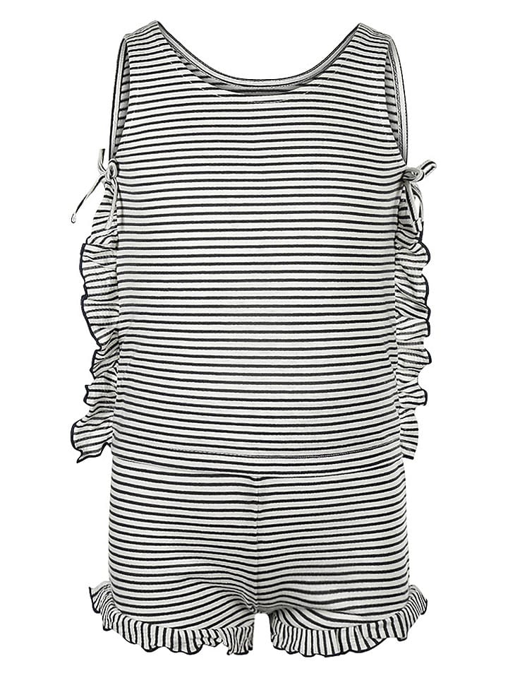 2tlg. Outfit in Schwarz/ Weiß