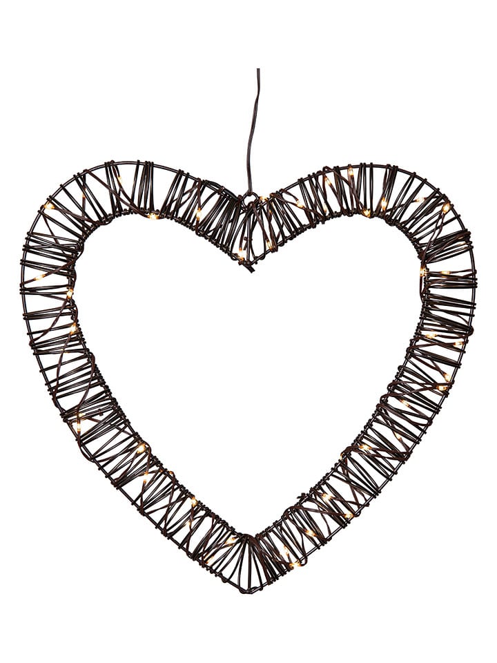 LED-Dekoleuchte ''Vicke Wreath'' in Braun - (L)40 x (B)40 cm
