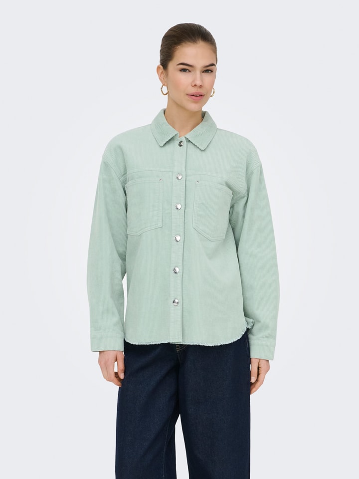 Corduroyblouse turquoise