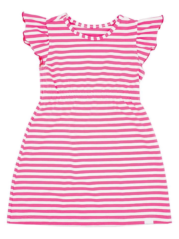 Kleid in Pink/ Weiß