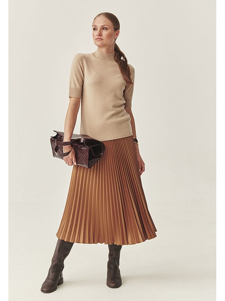Plisseerock "Brimi" in Camel
