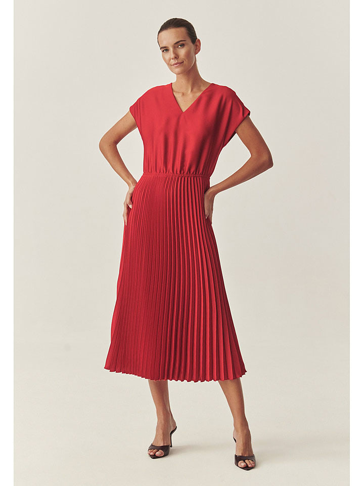 Plisseekleid "Teli" in Rot