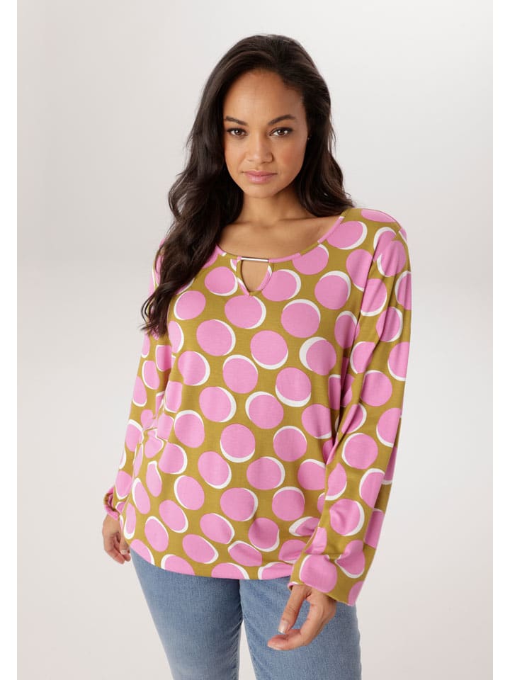 Bluse in Rosa/ Khaki