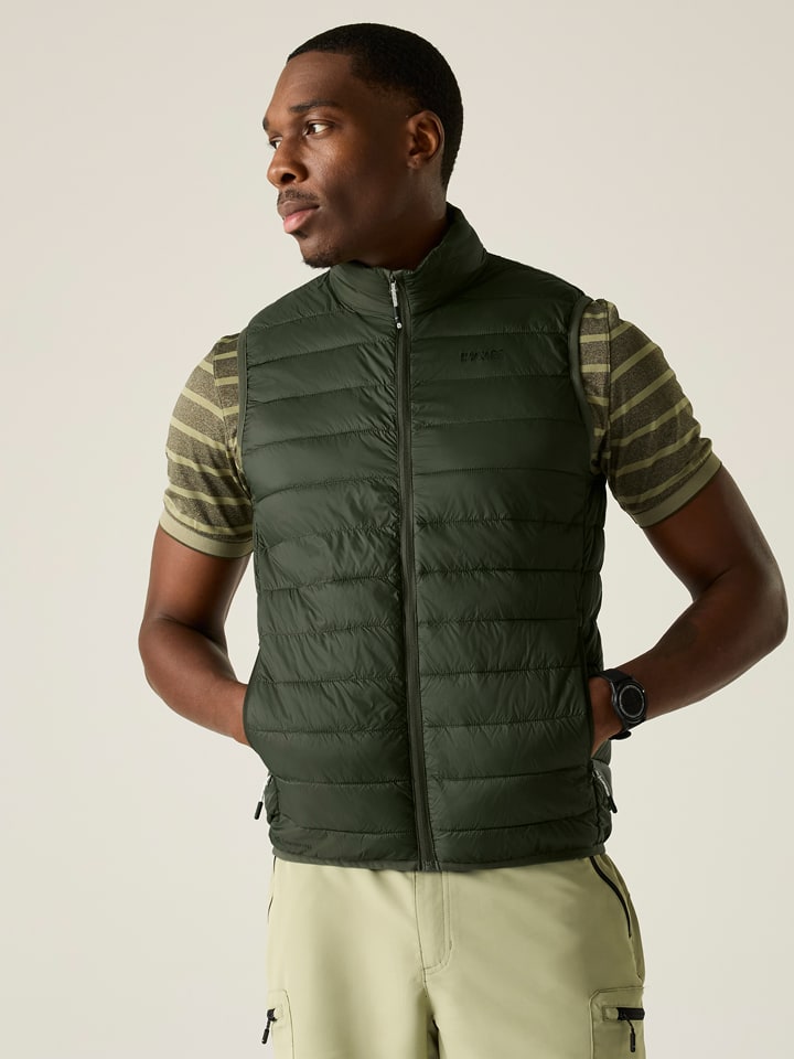Kamizelka pikowana "Hillpack II" w kolorze khaki
