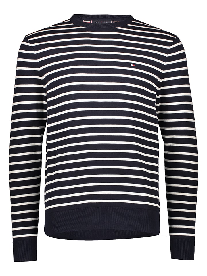 Sweter w kolorze granatowo-kremowym