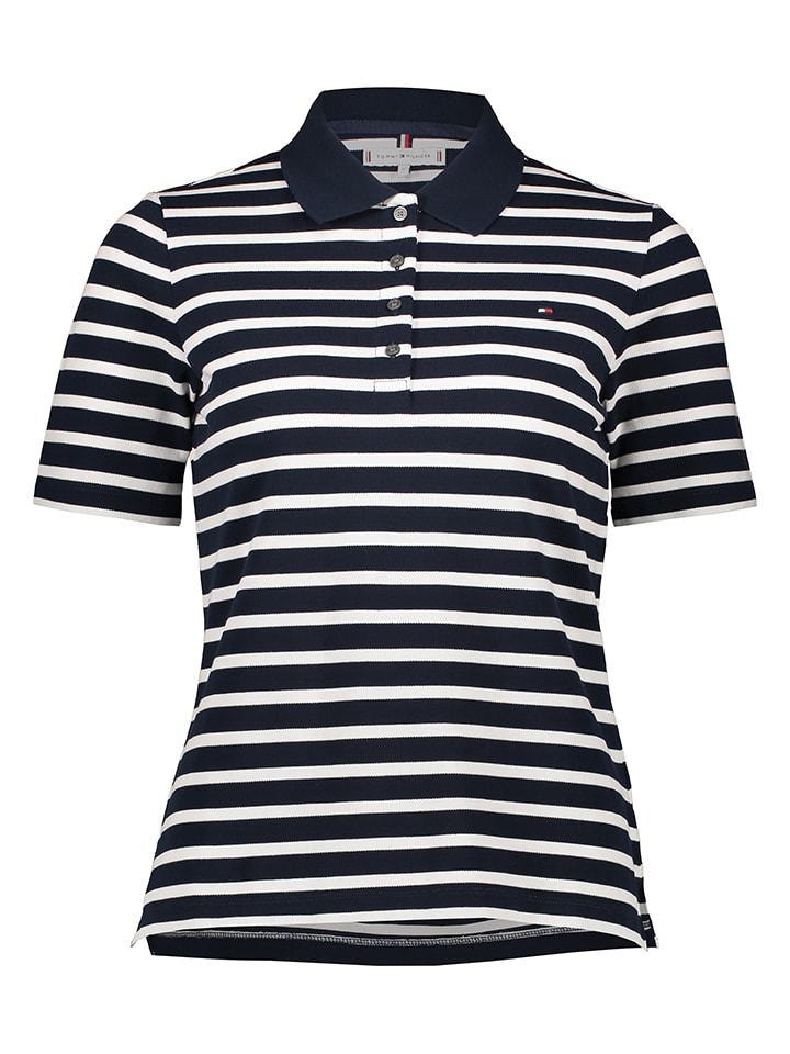 Poloshirt donkerblauw/crème