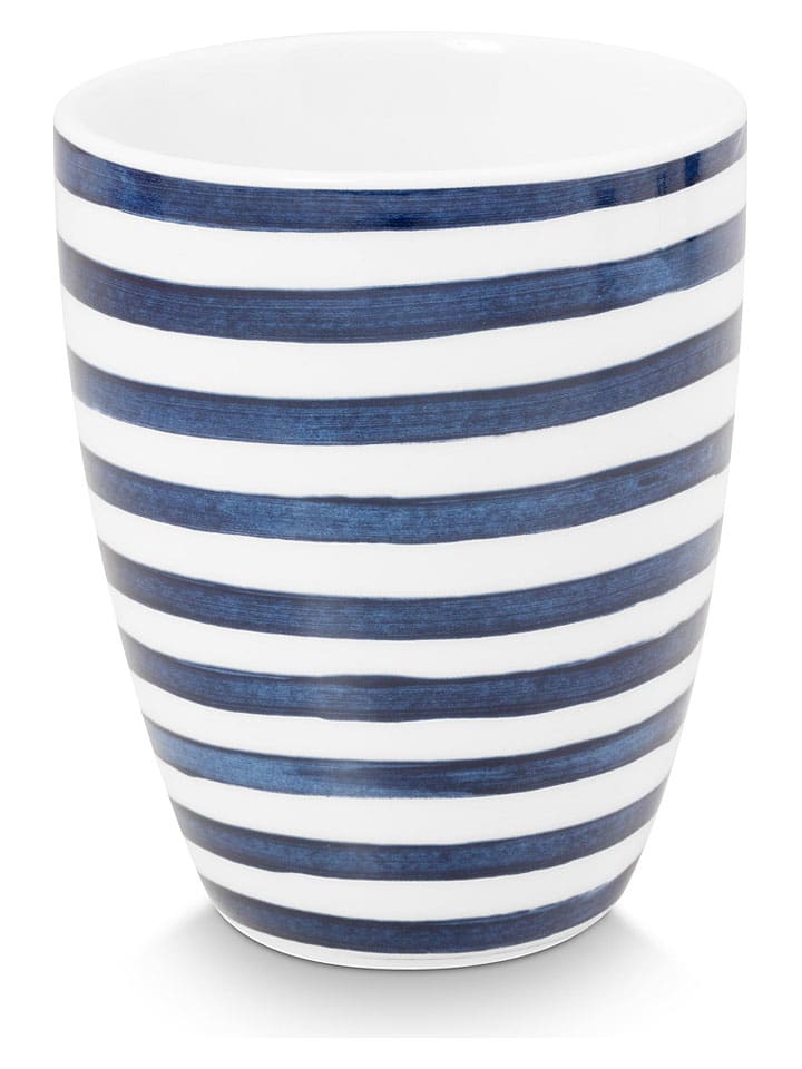 Becher in Blau/ Weiß - 425 ml