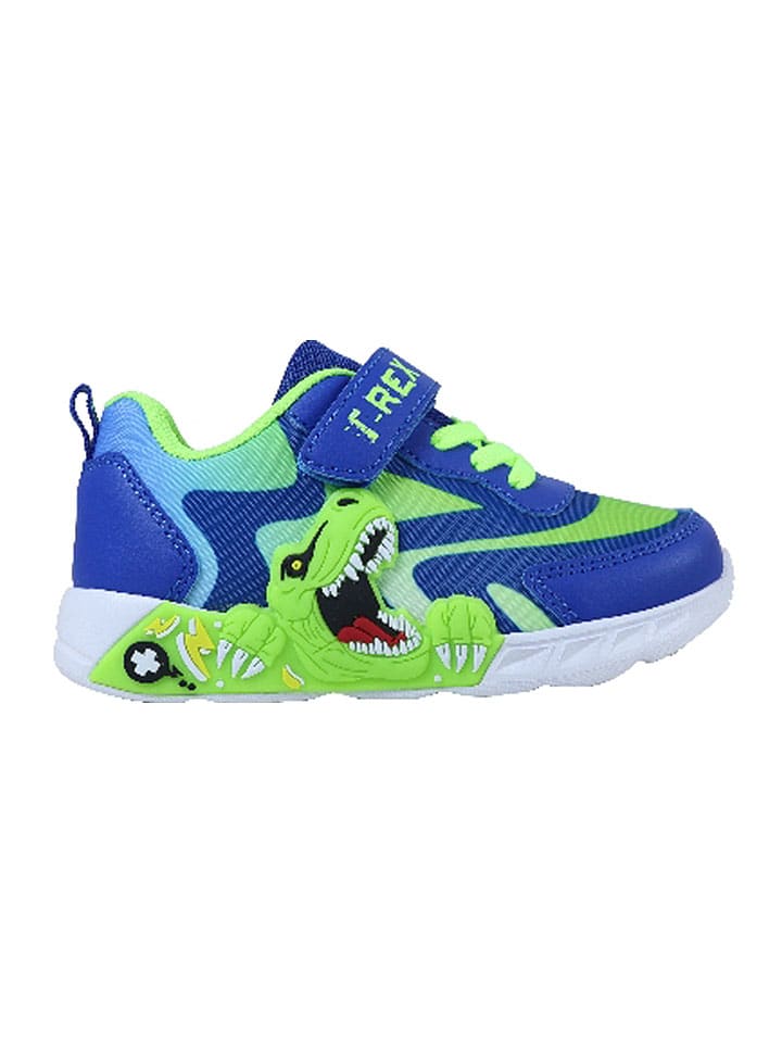 Sneakersy "Dinozaur" w kolorze niebiesko-zielonym