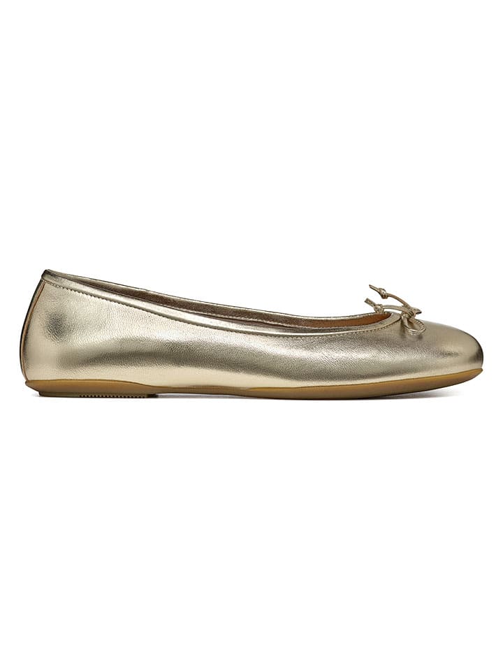 Leren ballerina's "Palmaria" goudkleurig