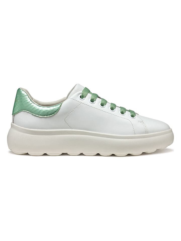 Skórzane sneakersy "Spherica EC4" w kolorze biało-zielonym