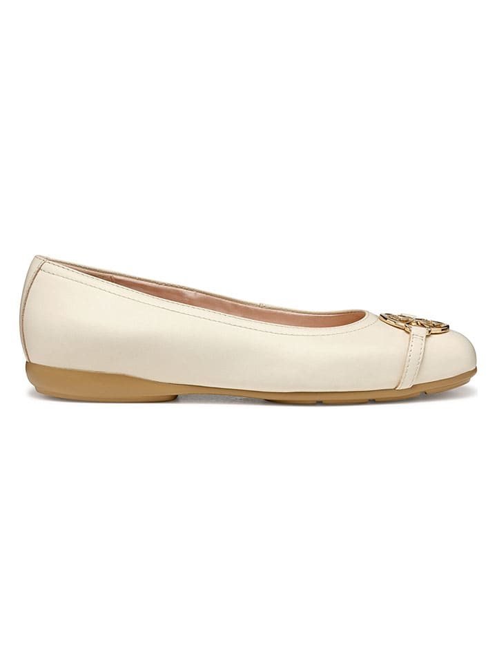 Leren ballerina's "Annytah" crème