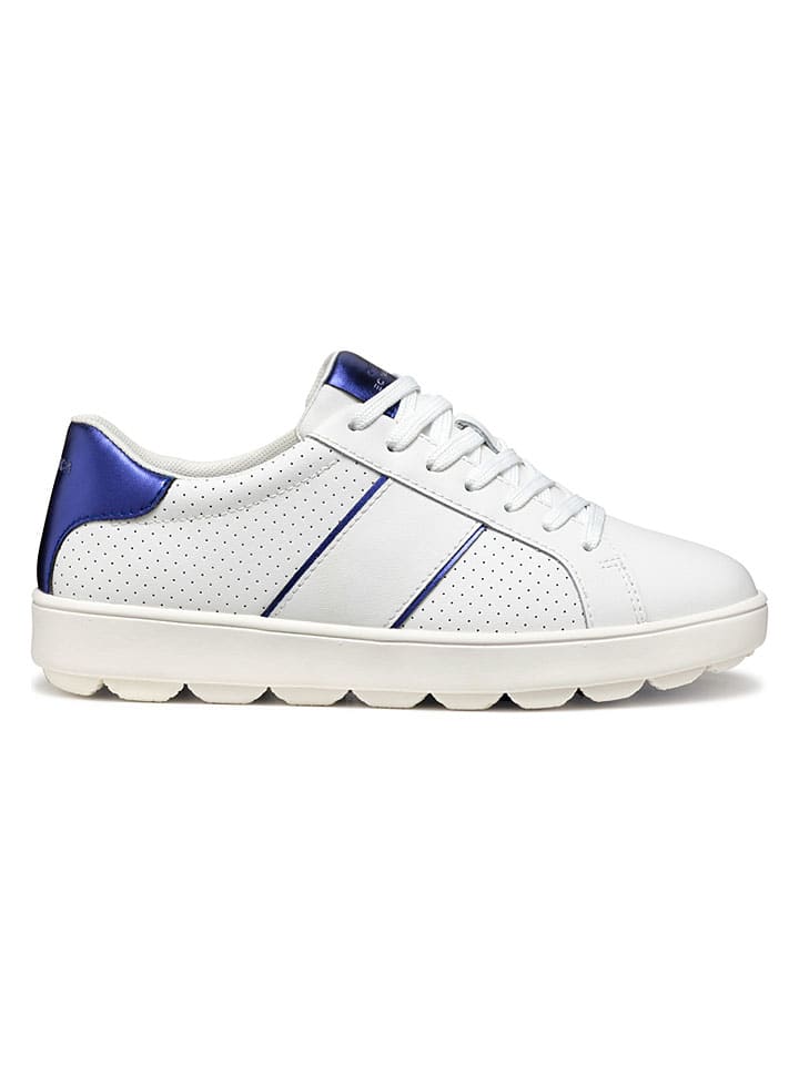 Skórzane sneakersy "Spherca Ecub" w kolorze biało-fioletowym