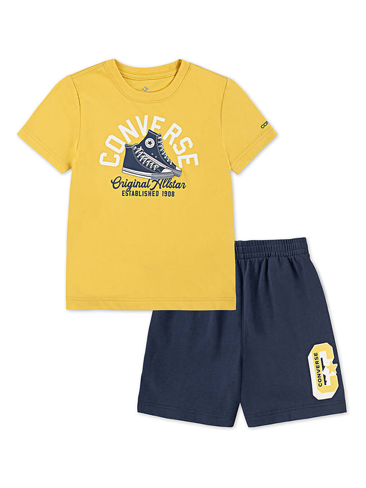 2tlg. Outfit in Gelb/ Dunkelblau