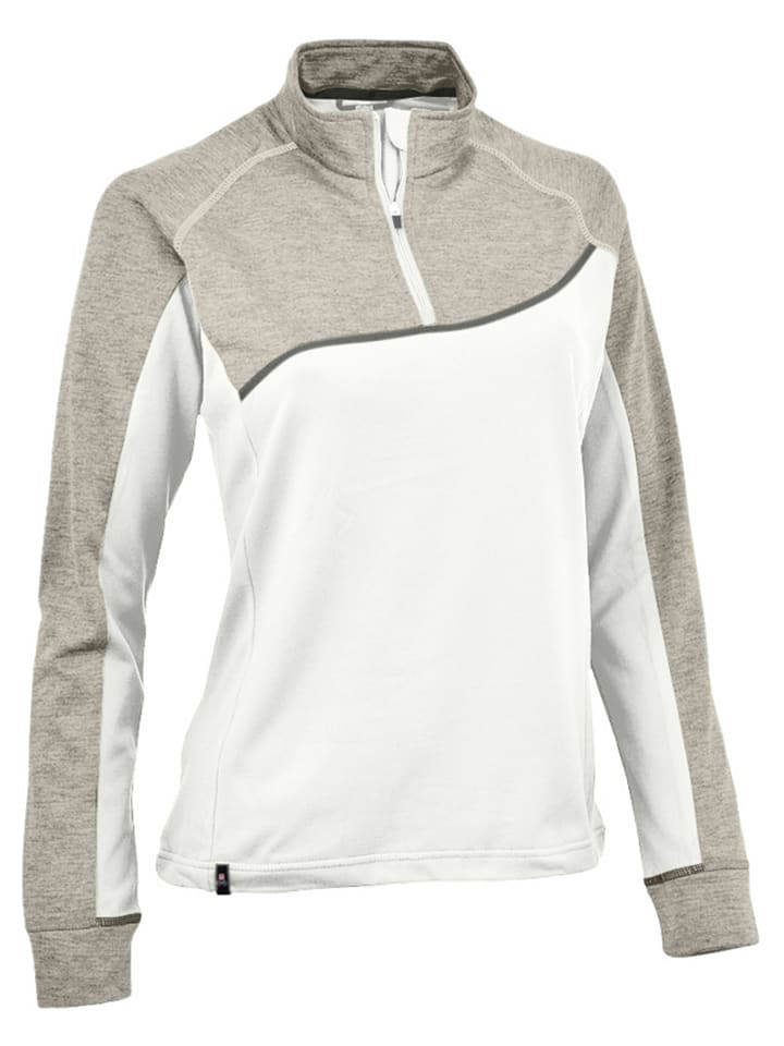 Funktionslongsleeve "Nettetal fresh" in Weiß/ Grau