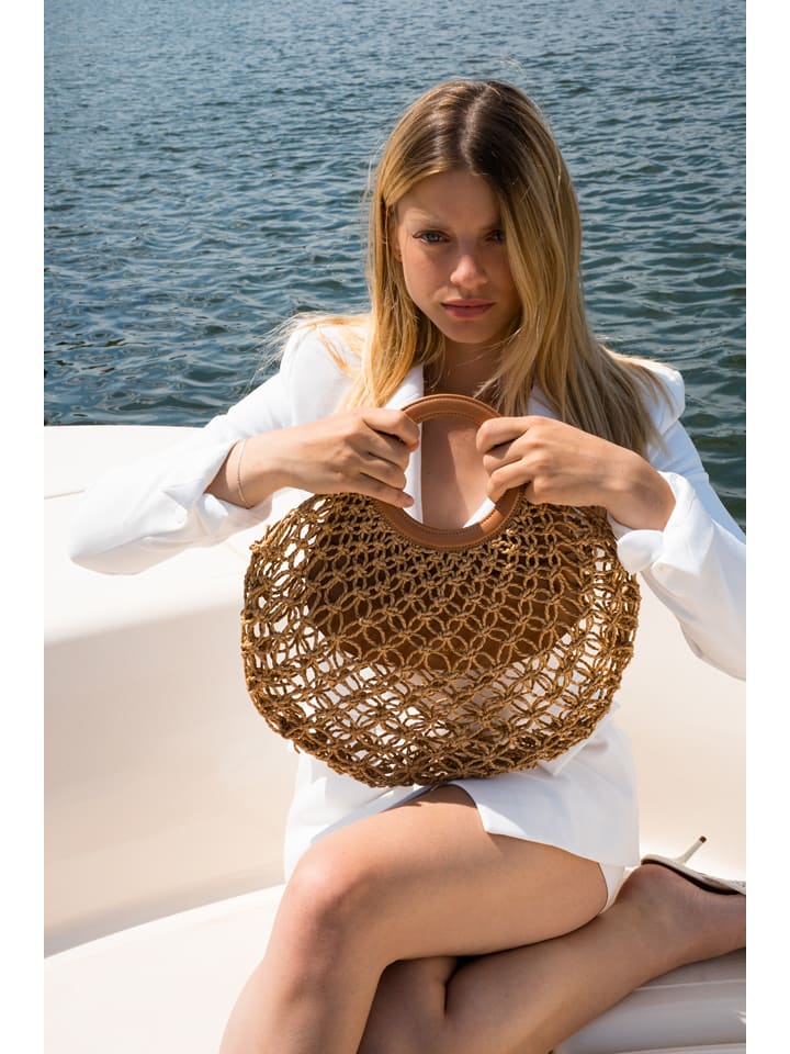 Henkeltasche "Aira" in Hellbraun - (B)39 x (H)40 cm