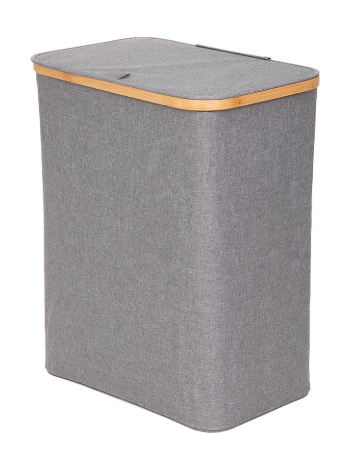 Wasmand "Nellie" grijs - (B)45 x (H)55 x (D)30 cm